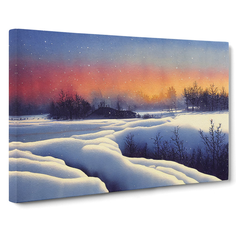 Winter Sunset Landscape Vol.3 - Wrapped Canvas