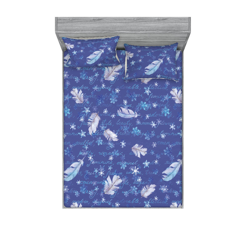 Ensemble de draps et taies décoratives Ambesonne, Drap-housse très grand californien avec 2 taies d