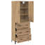  Highboard Artisan Oak 69.5 X 34 X 180 Cm Engineered Wood-1955184771