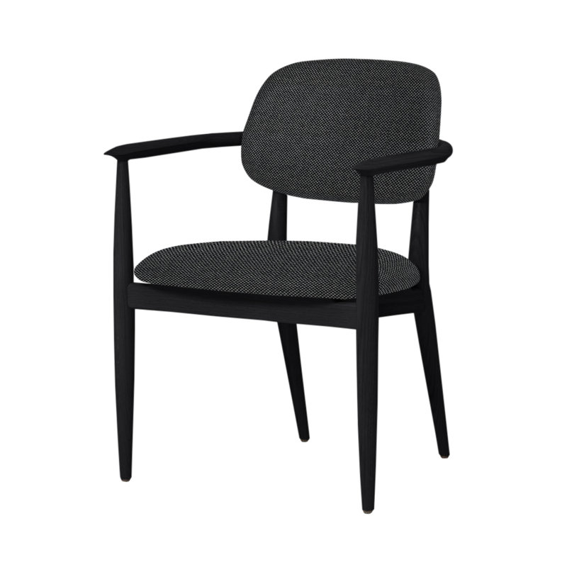Chaise Slow de Space Copenhagen, Chêne onyx, Revive 1164