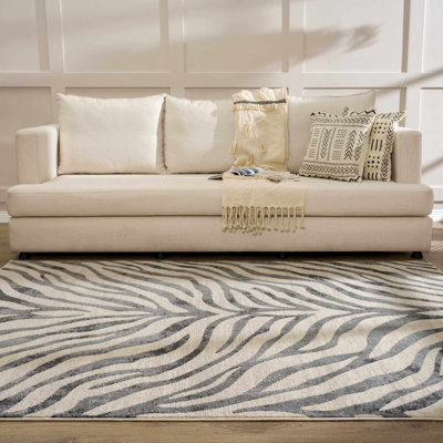 Edsel Animal Print Taupe/Light Gray Area Rug