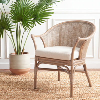 Chaise avec accoudoirs en lin Lucia