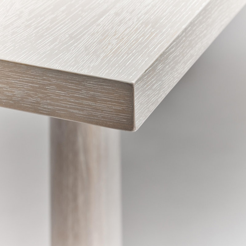 Aubry Solid Oak Dining Table, Cliffside Gray