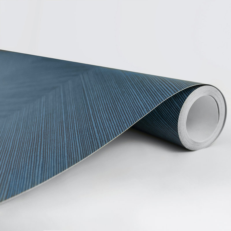 Chevron Vinyl Peel & Stick Wallpaper Roll, Navy Blue