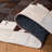 Herdon Hand Woven Leather/Felted Cloth Abstract Rug in Ivory/Brown-601731954