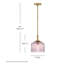 Petit luminaire suspendu Lisette avec verre nervuré-1249565240