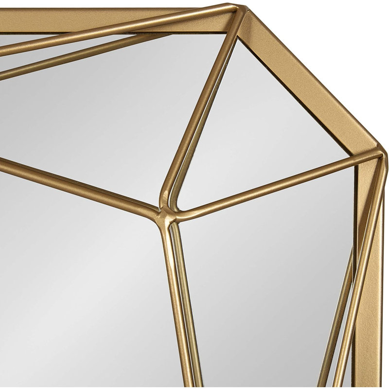 Winfred Metal Flat Mirror, Gold