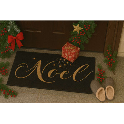 Durable PVC Doormat for Christmas, 15.7 x 27.6 inches | 100% PVC Material, Non-Slip Underside | Festive Holiday Design, Perfect for Indoor & Outdoor Use, Easy to Clean, Adds Cheer to Your Home Entrance