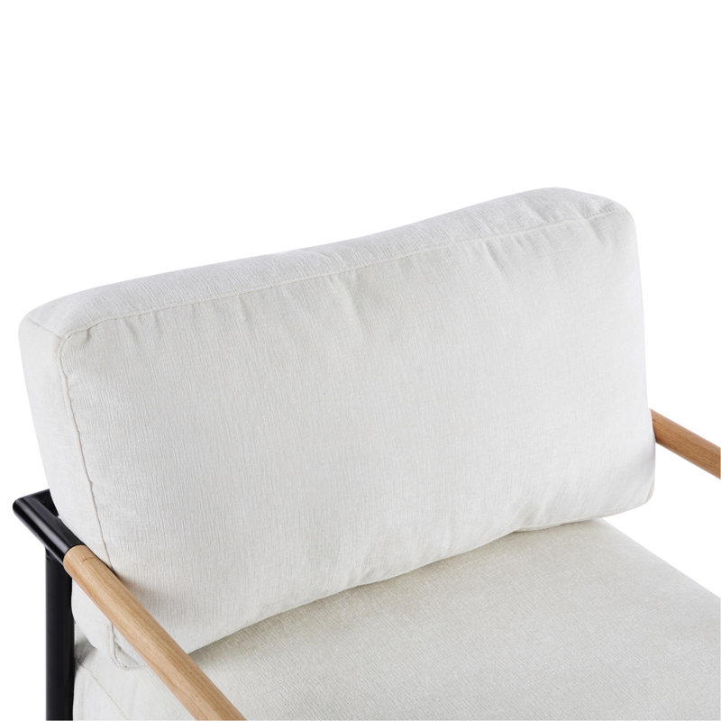 Chaise longue de loisirs en velours blanc