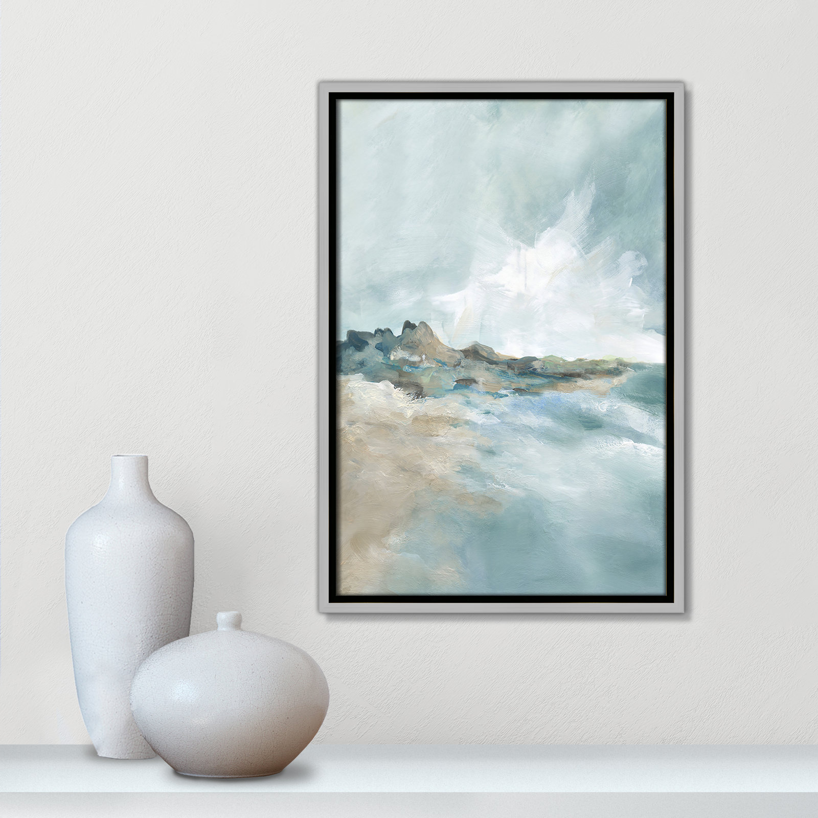 Sandpoint Print by Carol Robinson, Silver, 19.5" H x 13.5" W