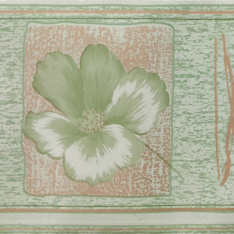 Bordure de papier peint à motif floral rétro L 33 pi x l 4 po Kaelynn