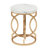 Masonlee 19.7"W Gold End Table, Round Side Table with Faux Marble Top