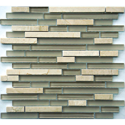 12" x 12" Glass Linear Mosaic Wall & Floor Tile
