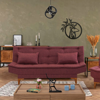 Twin 73.2" Wide Split Back Convertible Sofa