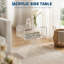 Table d'appoint moderne en acrylique transparent avec rangement, table de chevet et de bout une pièce transparente, mobilier décoratif distinctif pour le salon et la chambre à coucher