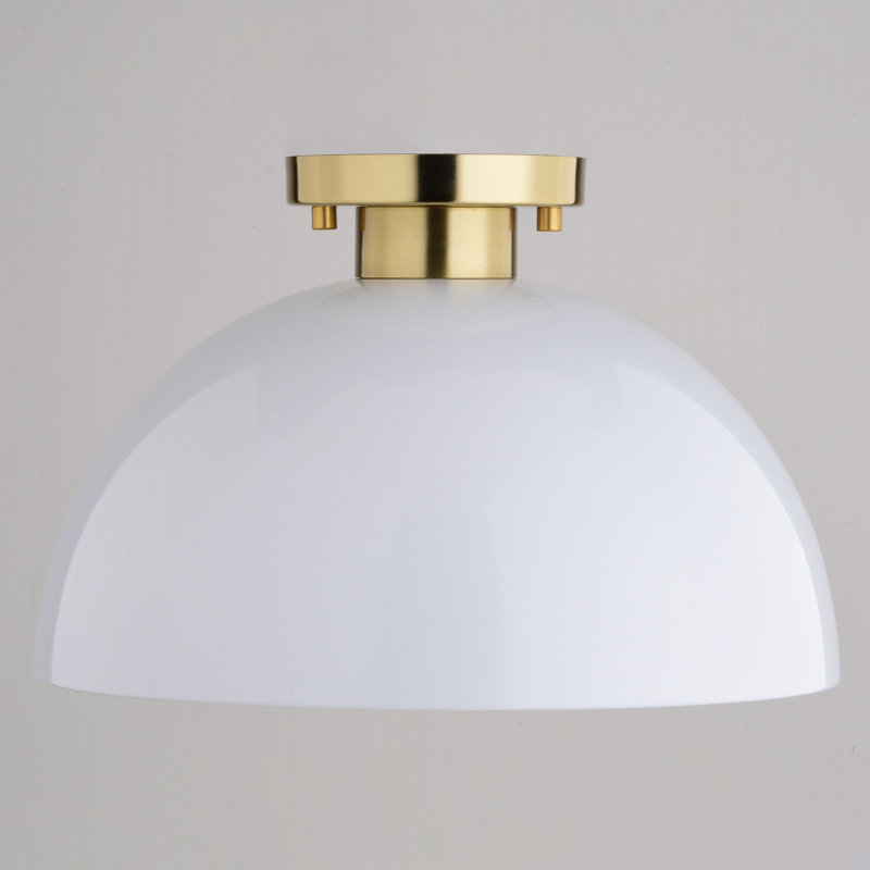 Plafonnier semi-encastré Devon, Blanc brillant