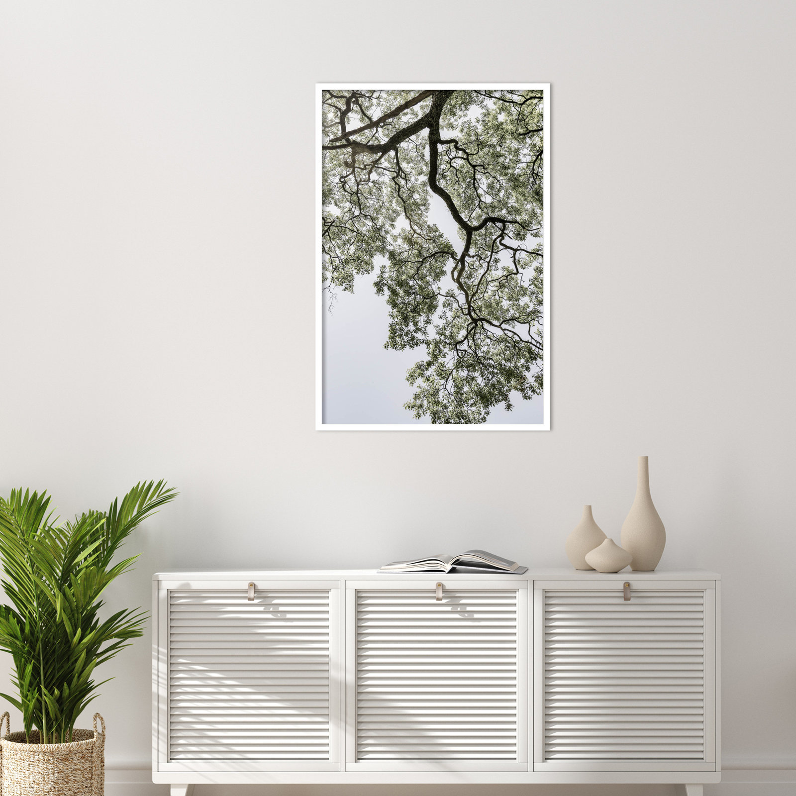 Pleasantville "Coastal Forest" Print, 41" H x 28" W, White
