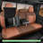 Red Rain Brown Leather Seat Cover for Chevy Silverado Seat Covers 2019-2026