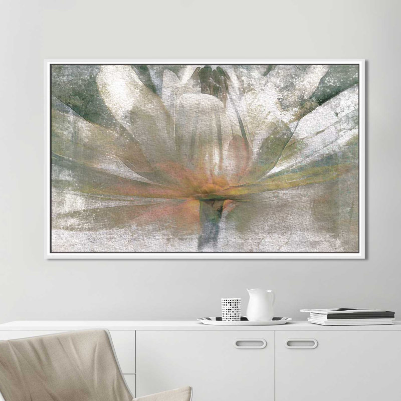 " Lily Light " by Mike Calascibetta, 31.5" H x 51.5" W x 2" D, White Floater Frame