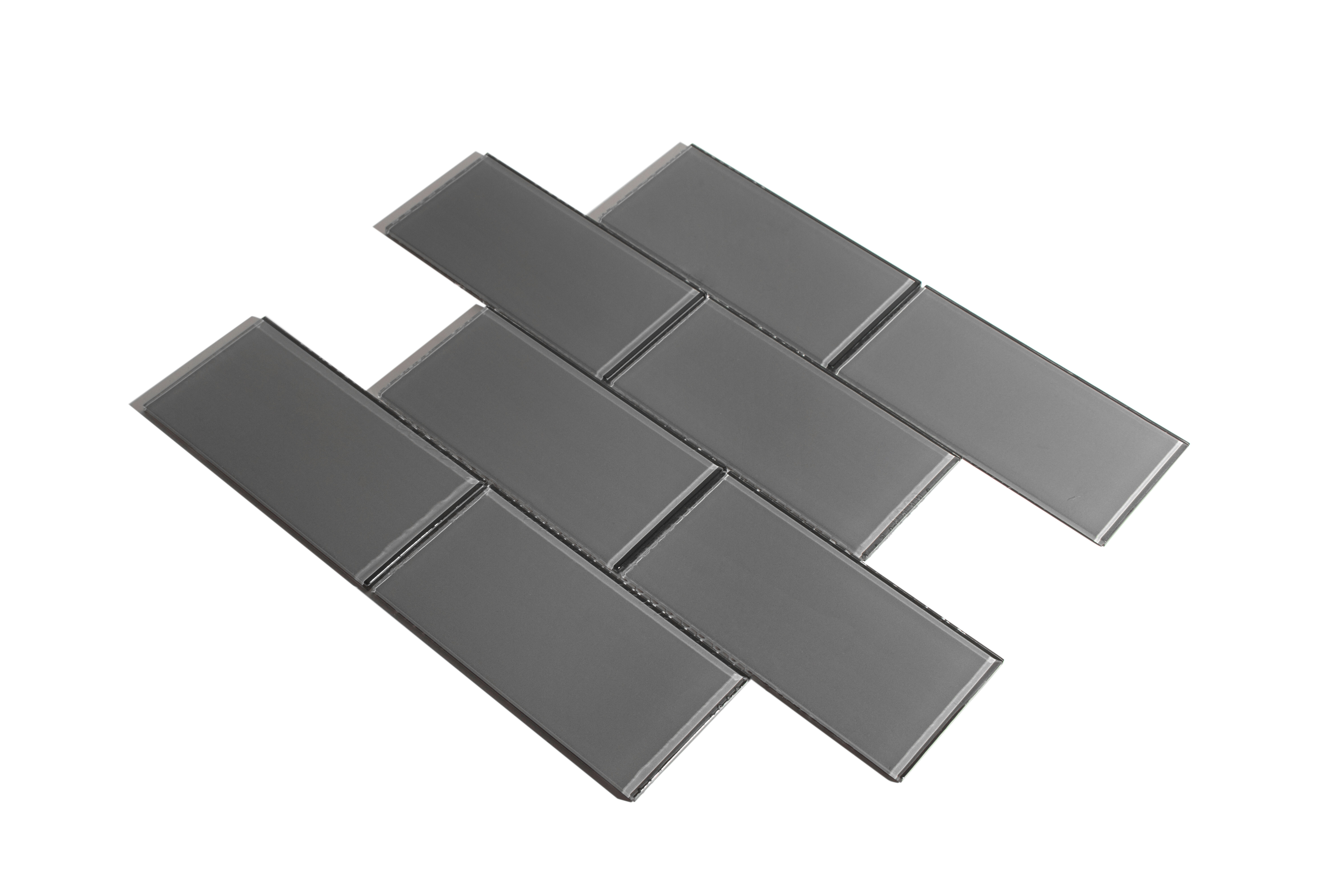 Interlocking Bar Top Glass Mat - 6 x 6 - Black