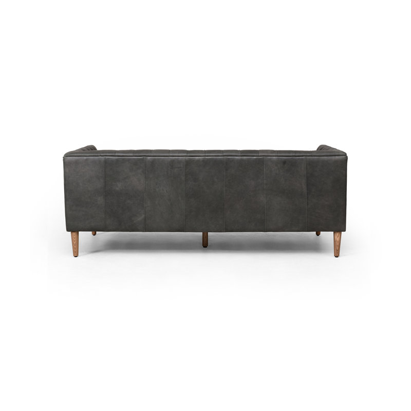 Williams Leather Sofa-75"-Nat Wash Camel, Brown Genuine Leather