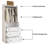 Contemporary Freestanding Wardrobe Armoire With Curved Side Panels, Hanging Rod & 3 Drawers