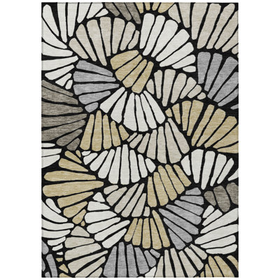 Machine Washable Indoor/Outdoor Chantille ACN2384 Floral Rug