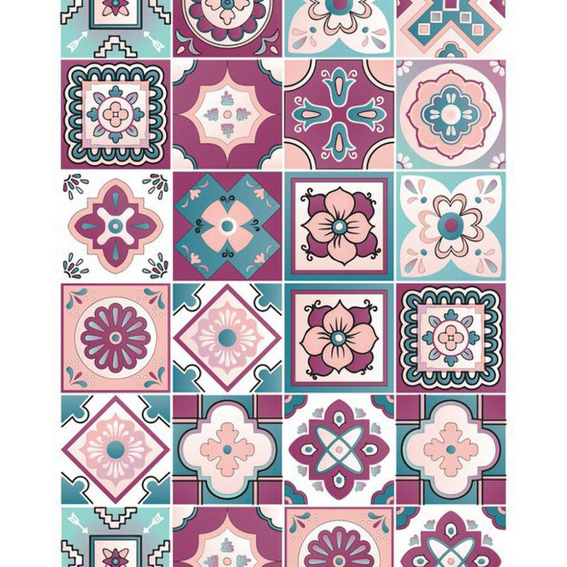 5'' W x 5'' L Vinyl Peel and Stick Mosaic Tile