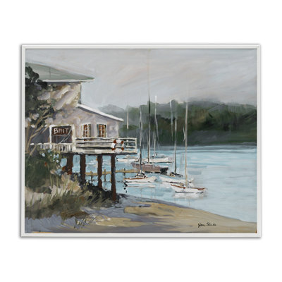Boat Marina Harbour Giclee Art by Jane Slivka