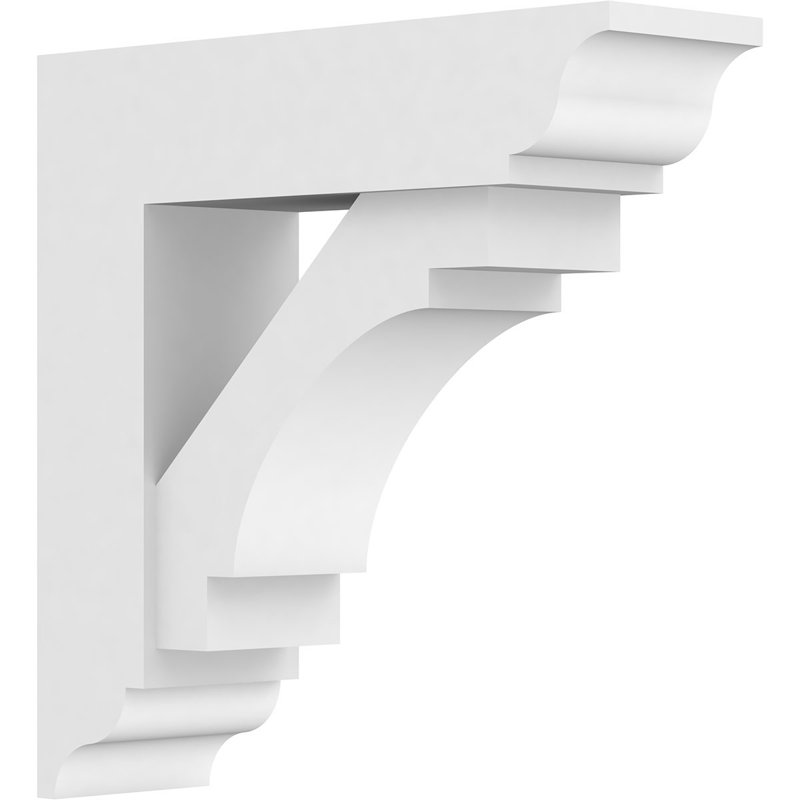 Support standard en PVC de qualité architecturale avec extrémités traditionnelles l 3 po x P 12 po x H 12 po