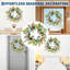 Couronne de Pâques 22 po, couronne florale de porte avec œufs et base en rotin 2 bouquets-1236841339