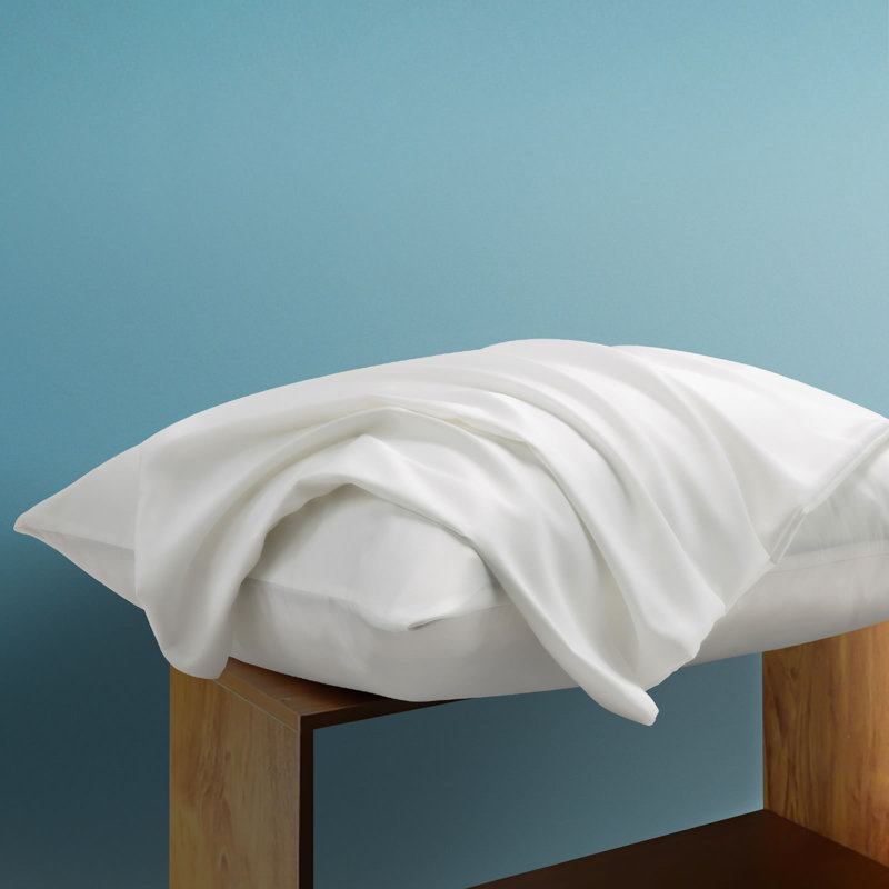 Silk Luxe Pillowcases (set of two), Queen Pillowcase, White