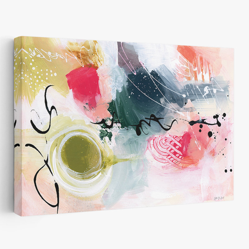 Abstrait lumineux - Graffiti abstrait II, H 32 po x l 48 po