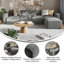 Canapé modulaire avec repose-pieds 5 pièces Bridgetown-636179717