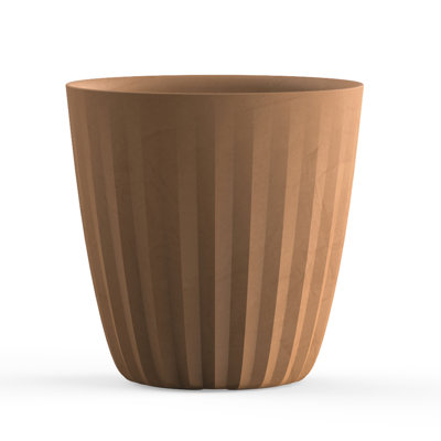 Crescent Garden Pleat Modern Round Pot Planter