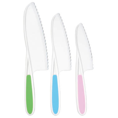 Tovla & Co. Knives for Kids 3-Piece Nylon Kitchen Baking Knife Set