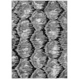 Tapis intérieur lavable abstrait argenté 3 pi x 5 pi