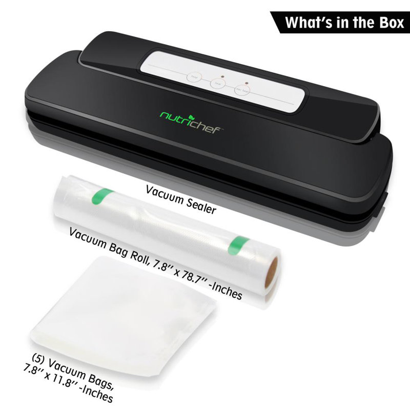 NutriChef Automatic Vacuum Sealer, Black