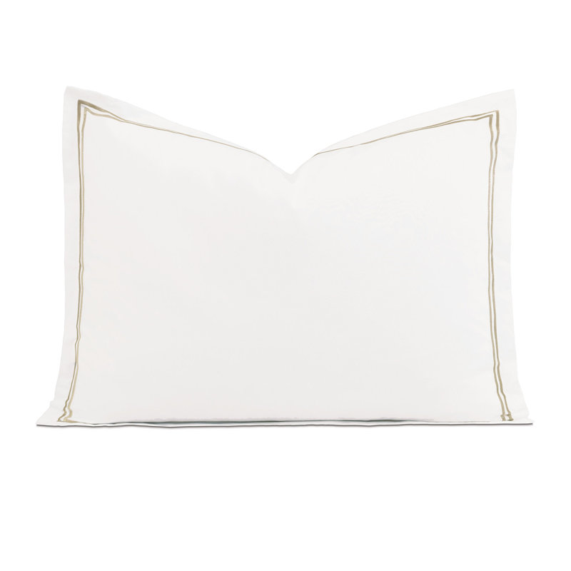 Taie décorative Enzo, Standard, Blanc / sable