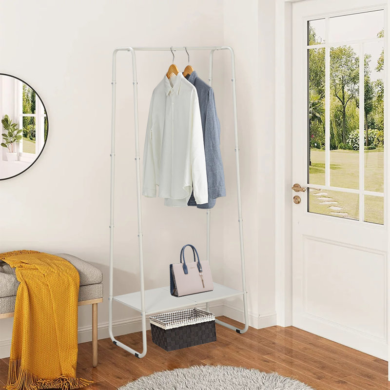 Portant à vêtements autoportant pour entrée, couloir, salon, chambre à coucher, Blanc