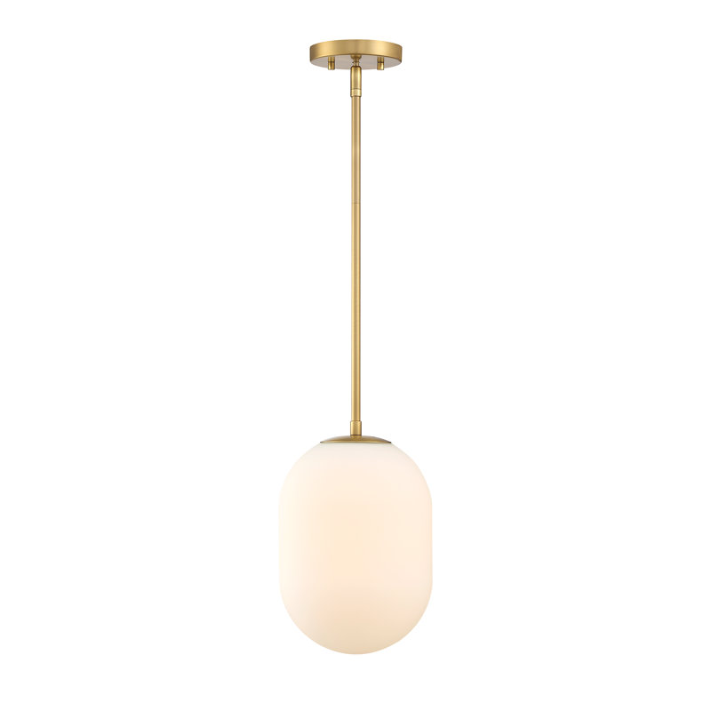 Luminaire suspendu simple à 1 lumière Kiani, Laiton doré