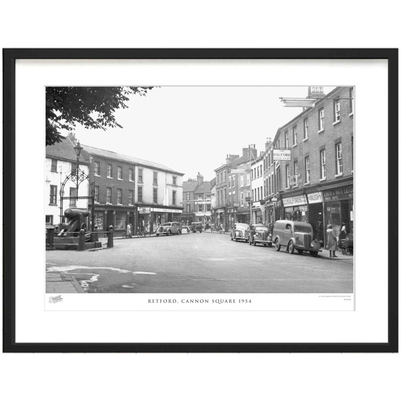 Retford, Cannon Square 1954 - Single Picture Frame Print, 28cm H x 36cm W x 2.3cm D