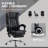 Microfiber Office Chair, High Back Computer Chair With 6 Point Massage, Heat, Adjustable Height Retractable Footrest-611465971