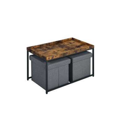 3 tables gigognes avec rangement Ervine