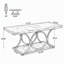 Table basse rectangulaire, centre de 47,24 po avec plateau en faux marbre-1569039934
