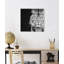  Tigre, portrait d'animal minimaliste sur fond noir, art acrylique flottant par le Creative Bunch Studio 23 x 23