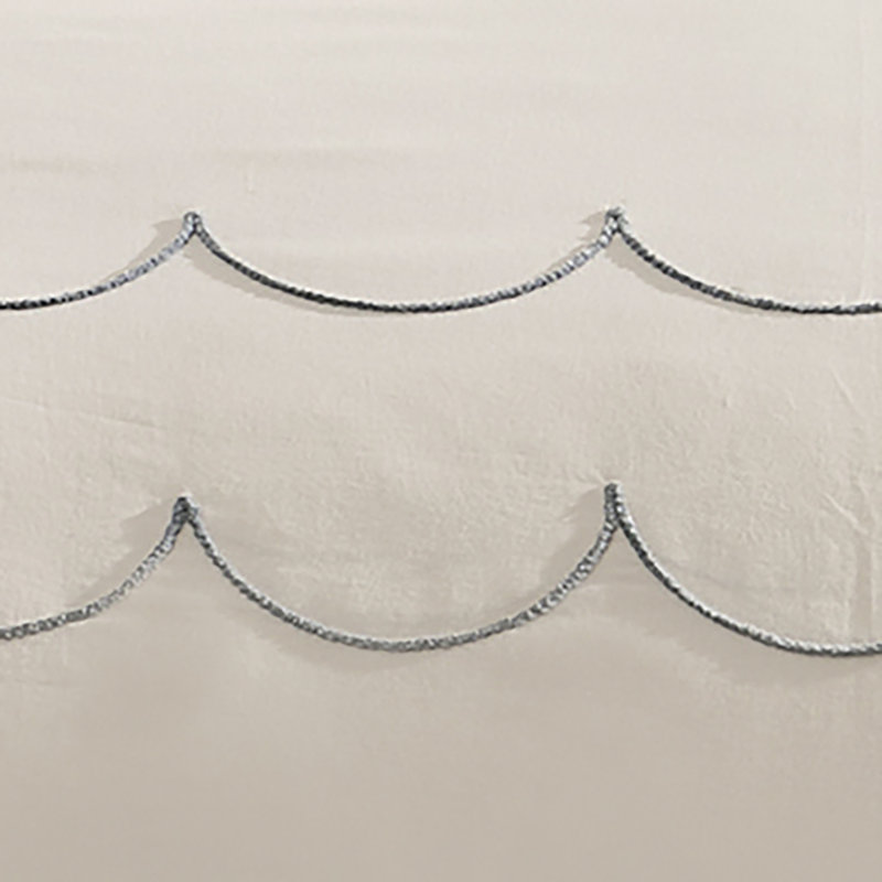 Ensemble de housse de couette Daydream Scallop (ensemble de 3), Housse de couette grand + 3 articles supplémentai