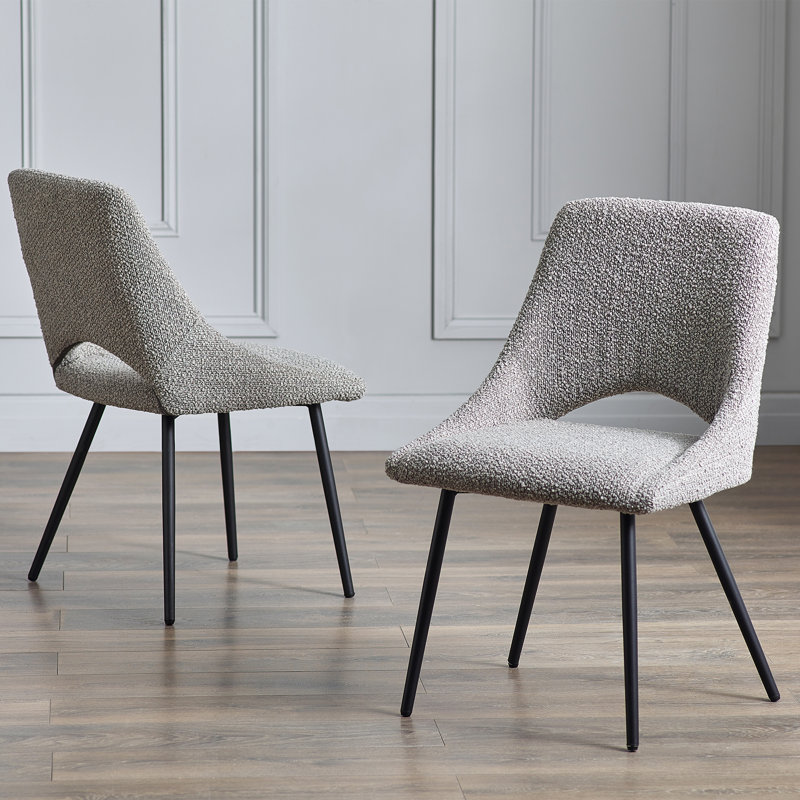 Kathryn 45.5cm H Polyester Blend Upholstered Side Chair, Grey
