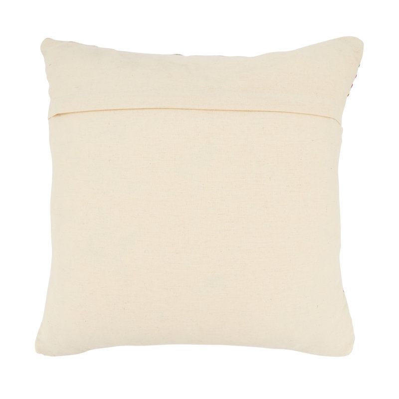 18" Multicolor Cotton-Acrylic Rainbow Stripe Throw Pillow