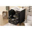 Meuble-lavabo moderne de 24 po avec lavabo en céramique, porte à fermeture douce, 3 tiroirs, poignées dorées et support de porte pour un rangement peu encombrant-738867597
